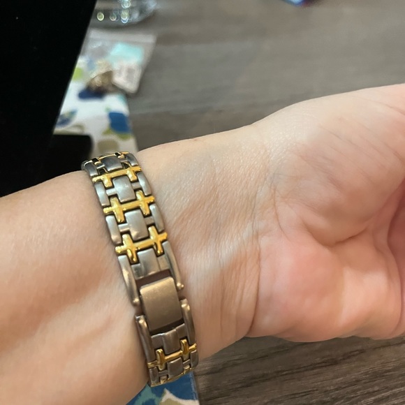 QVC diamonique two tone goldtone watch - Picture 5 of 5